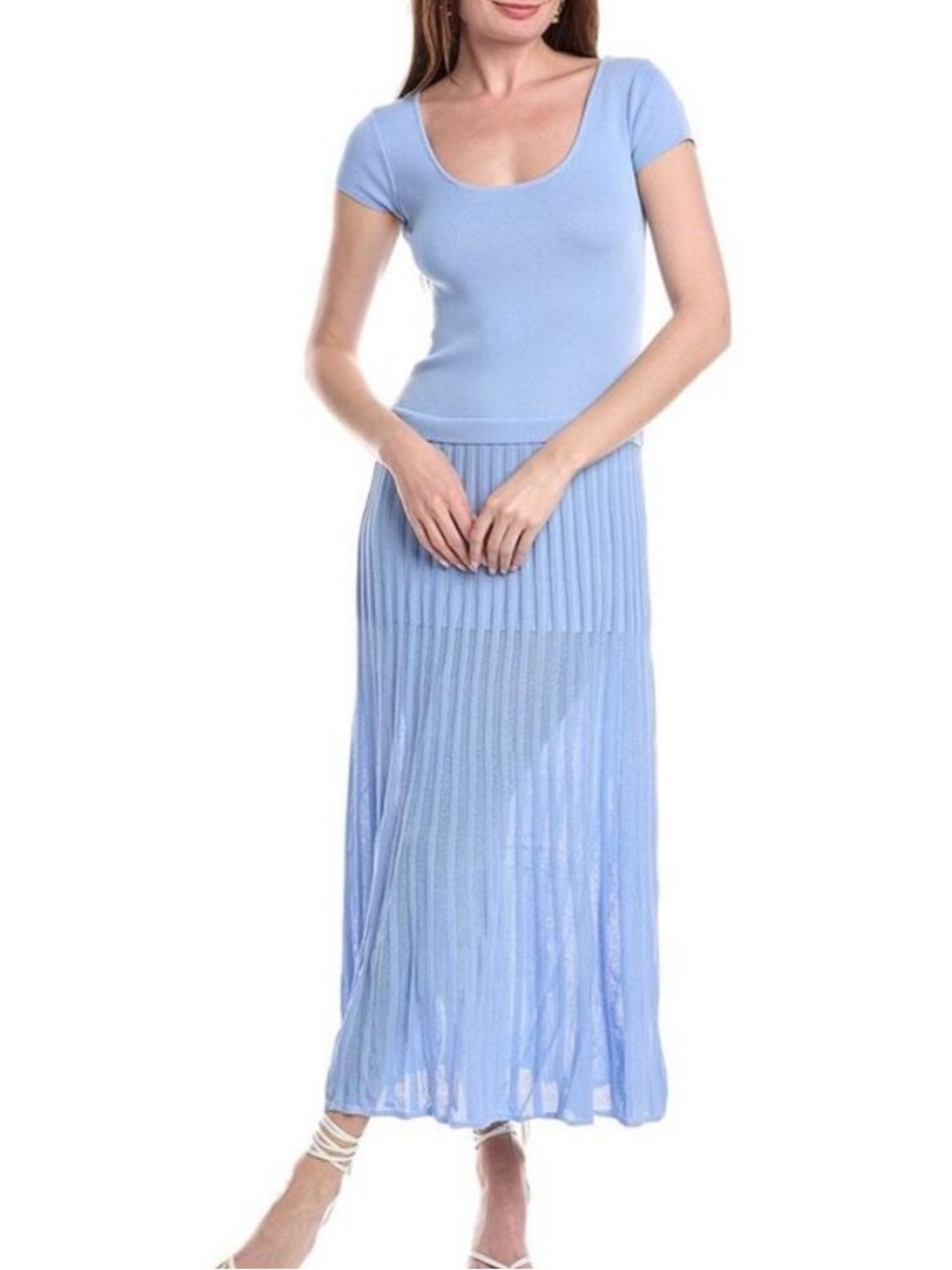 SOLID & STRIPED Blue Knit Dress